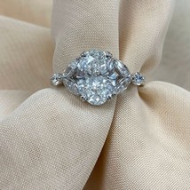 IGI 2.67 Ctw E-VS1 Oval Brilliant Cut Lab Grown Diamond Ring 14k White Gold - $1,599.60