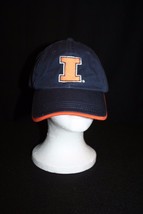 Signatures NCAA Illinois Fightin&#39; Illini Navy Blue Orange I logo strapback cap - £14.22 GBP
