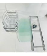 Oval Bathroom Cart - 3 Tier Chrome With Tempered Glass Shelf - $2,223.75 MXN