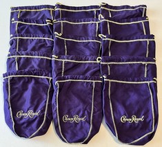 Crown Royal 9&quot; Purple Drawstring Bags Medium Size - Lot of 15 - £11.68 GBP