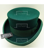HATsanity Unisex Retro Wool Felt Formal Tuxedo Coachman Hat - Green - £39.84 GBP