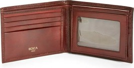 New Bosca Nappa Vitello Credit Wallet with I.D. Passcase, Color Brown - £81.80 GBP