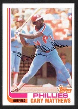 Philadelphia Phillies Gary Matthews 1982 Topps Baseball Card #680 nr mt ! - £0.39 GBP