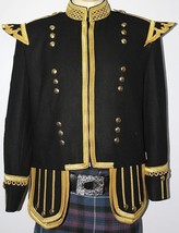 Doublet Black Blazer Wool With Gold Braid And Trim Fancy Collar - £103.91 GBP