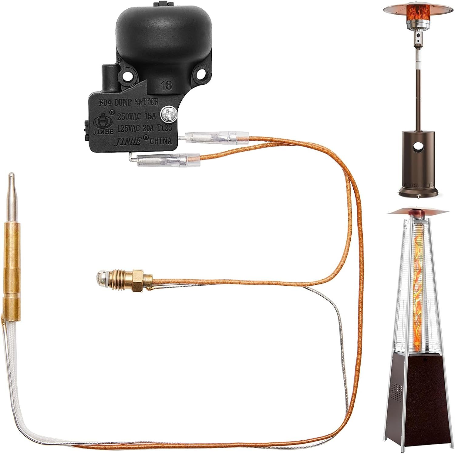Thermocouple And Tilt Switch Replacement Parts For Outdoor Heaters; Repa... - $26.94