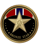 Bronze Star Medallion for Box Cremation Urn/Flag Case - 3 Inch Diameter - $164.11 CAD