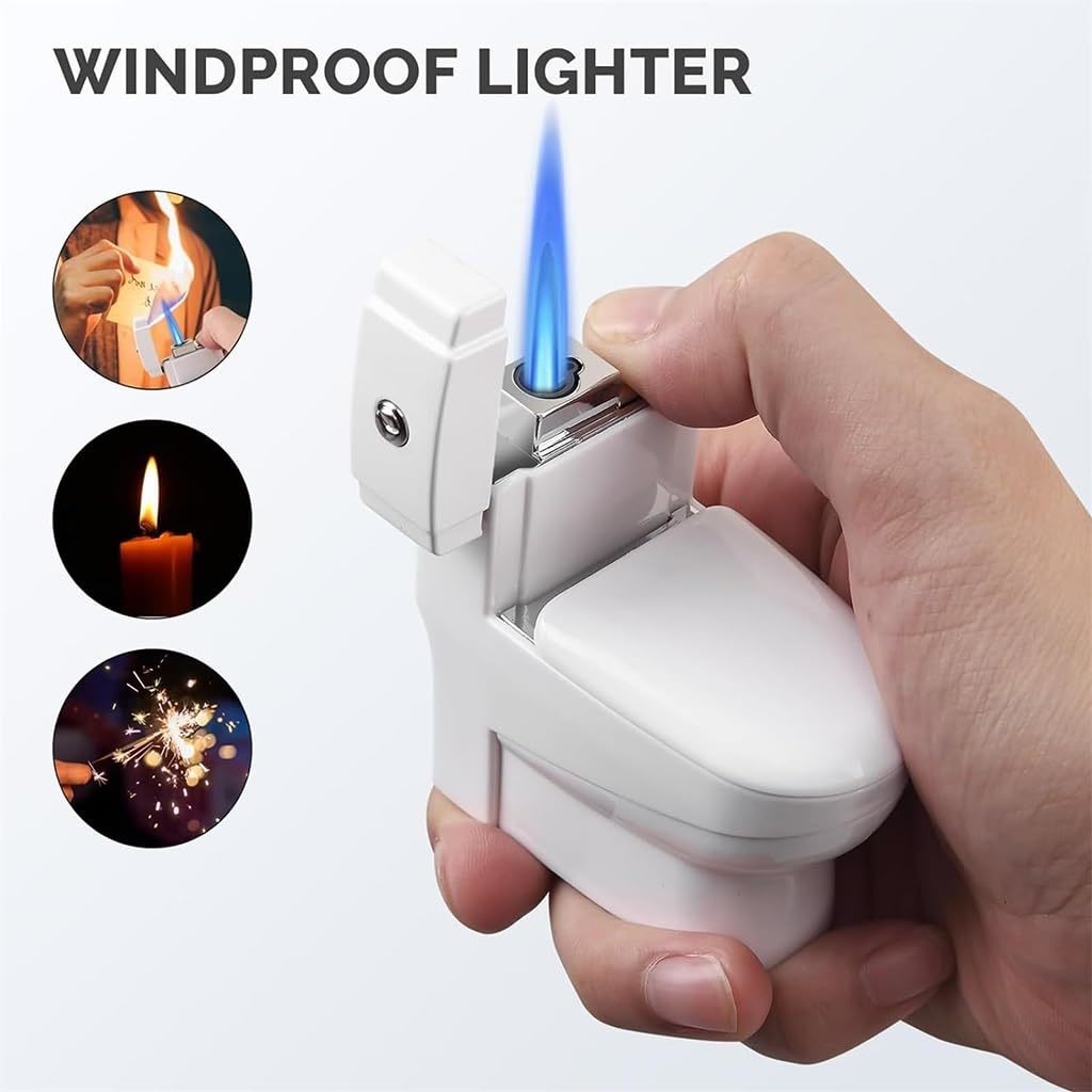 Toilet Shape Butane Lighter with Ashtray and Bottle Opener (without Fuel) - $18.95