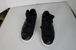 Puma Basket Heart Patent Black  Patent Leather Kids Shoes 5C - $17.81