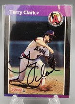 Terry Clark Autograph 1989 Donruss Signed Baseball Card #607, California Angels - $5.94