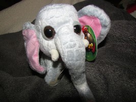 small stuffed ELEPHANT gray JUNGLE SNUBBIES Toy Network (bdrm bskt) - $5.94