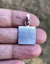 999 Pure Silver Hindu Religious Solid Silver Square Sheet Pendant 1 Pc - £11.62 GBP