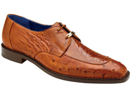 Belvedere Men&#39;s Shoes Bolero Genuine Ostrich Leg Quill Ant. Almond R43 - £454.74 GBP