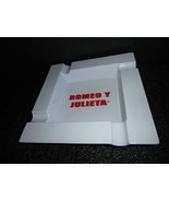 Romeo y Julieta Outdoors White Plastic Square 4-Finger Ashtray Measures ... - £67.94 GBP