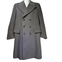 vintage miltons USA pure wool gray long peacoat  Amalgamated Clothing Union Made - £62.14 GBP