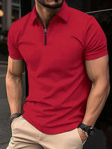 Men&#39;s Full Size Collared Neck Short Sleeve Polo Plus Size - $33.49
