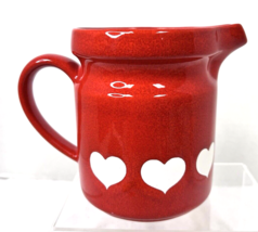 Vtg Waechtersbach West Germany White LG HEART 5 inch Tall Jug Pitcher - $39.11