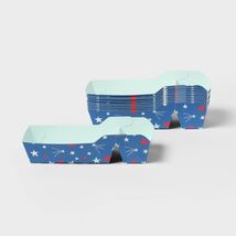 Sun Squad 10ct Divided Snack Tray Square Blue Red White Stars - €8,40 EUR