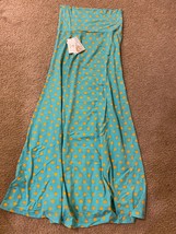 Lularoe NWT Full Length Boho Aztec Orange teal Dot Maxi Skirt - Size XXS - $23.16