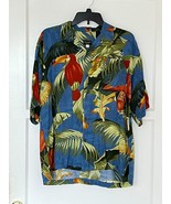Hawaiian Style Shirt - Toucan and Jungle Floral Pattern Print - Sz M - $39.34 CAD