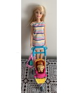 Mattel 2017 Stroll N Play Barbie Doll Stroller Two Puppies Tote Bag Wate... - £11.94 GBP