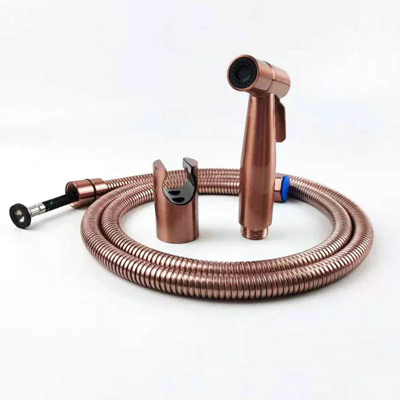 House Home ULA Rose Gold Douche Kit Hand Held Bidet Sprayer Stainless Steel TAet - £32.33 GBP