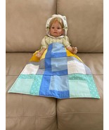 Handmade by PZQUILTS  Baby Doll Quilted Blanket with Colorful Blocks - $16.95