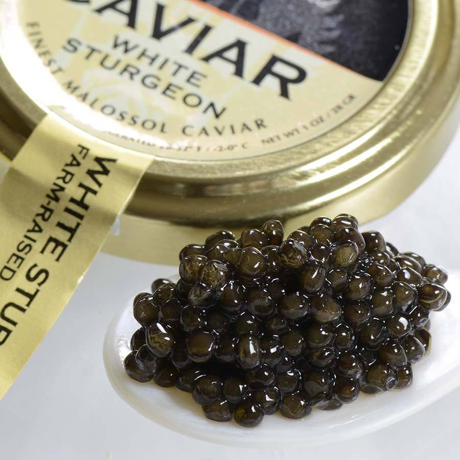 Italian White Sturgeon Caviar - Malossol, Farm Raised - 3.5 oz, glass jar - $253.26