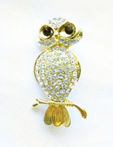 Danecraft Gold - Plated Owl Bird Pin Brooch - £7.76 GBP