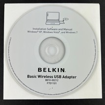 Belkin Basic Wireless USB Adapter Support CD-ROM Disc - $9.89