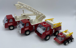 Vintage Lot Buddy L Firetrucks Rescue Trucks Emergency Vehicles Fire Tru... - $52.24