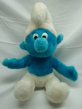 Vintage 1979 Smurfs Classic Basic Smurf 9&quot; Plush Stuffed Animal Toy Wallace - £19.87 GBP