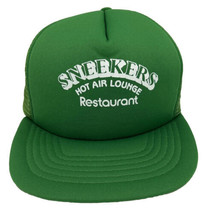 Vintage Sneekers Hot Air Lounge Hat Cap Snap Back Green Mesh Trucker Medium Mens - £15.81 GBP