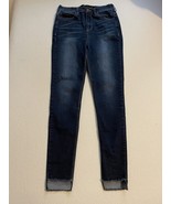 Abercrombie &amp; Fitch Womens Harper Super Skinny Denim Jeans Raw Hem Blue ... - £20.54 GBP