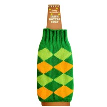 Irish Bottle Cozy St Patrick&#39;s Day  Sweater Beer Cover Green Orange, Paddy, FAMU - £6.95 GBP