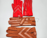 Isotoner Glove Hands Beautiful Brown Red One Size Stretchy Made in Phili... - $38.69