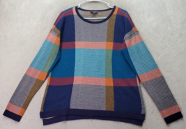 VTG The Limited Sweater Women&#39;s Medium Multi Colorblock Knit Round Neck Pullover - £25.47 GBP
