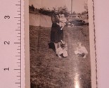 Vintage Photo of an older woman man and 3 children posing by an old car BI1 - £3.94 GBP