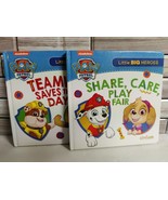 Paw Patrol - Share, Care, Play Fair Board Book &amp; Teamwork Saves the Day NEW - £9.04 GBP