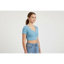 Teen Girls Crop Top ZJCT Teen Girls Baby Blue Crop Top Size Small - $6.82