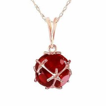 4.90 Carat 14K Solid Rose Gold Ruby Gemstone Necklace Jewelry Royal 14&quot; - 24&quot;  - £393.49 GBP