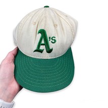 Vtg Oakland Athletics Hat Fitted Cap MLB Baseball A’s USA 7 1/8 American Needle - £38.82 GBP