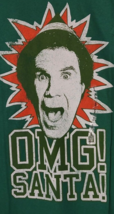 Elf Santa Omg Will Ferrell T Shirt Green Medium - $7.91