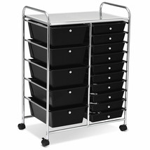 15 Drawer Rolling Organizer Cart Utility Storage Tools Scrapbook Paper M... - £119.55 GBP