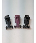 Vintage Tootsie Toy Wedge Dragster Metal Die Cast Race Car Set Of 3  - $28.71