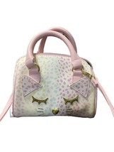 Betsey Johnson LB HARLY Mini Barrel Crossbody Bag Purse Cat Pastel - £11.17 GBP