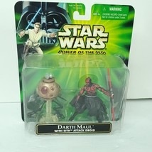Star Wars 2001 Power of The Jedi Darth Maul &amp; Sith Attack Droid Action F... - $24.74