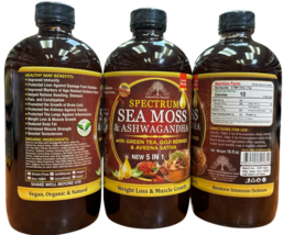 Organic Spectrum Sea Moss &amp; Ashwagandha 5 in 1 By Essential Palace- 16 o... - €37,93 EUR
