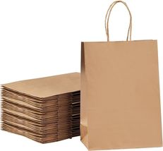 YEEHAW Brown Paper Bags with Handles Bulk 5.25&quot;x3.25&quot;x8.25&quot; 50Pcs Gift B... - €15,47 EUR