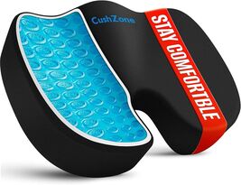 Large Soft Gel Enhanced Cushion for Long Sitting - Ideal for Office &amp; Tr... - $56.38