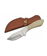 Heavy Handle 7.25" BONE WHITETAIL SKINNER Knife W/ Leather Sheath … - $29.25